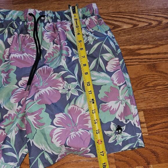Brooks Brother Floral Print Swim Trunks Mens Size Medium - Picture 4 of 7